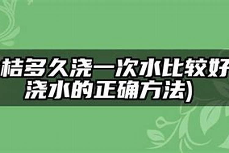 水溶肥多久浇一次