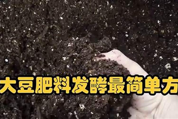 大豆肥料发酵最简单方法