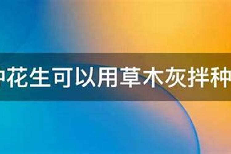 种花生用草木灰做底肥好吗？,花生肥什么时候施好