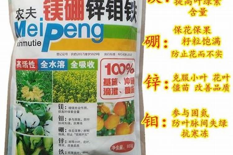 菜地常用的微量元素肥料有几种？