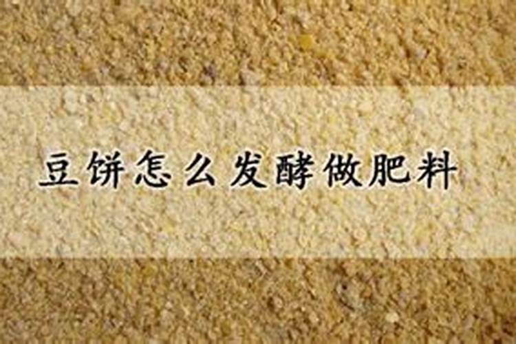 豆饼怎么发酵做肥料