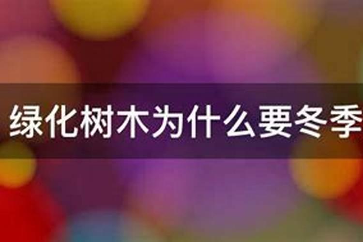 绿化树木为什么要冬季施肥