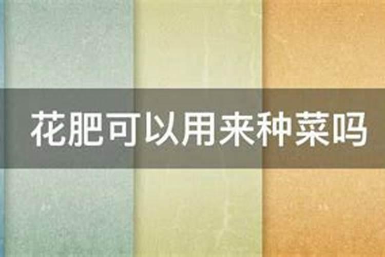 花肥可以用来种菜吗