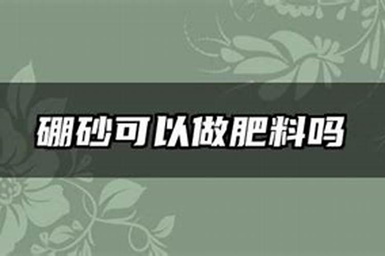 硼砂可以当肥料吗？