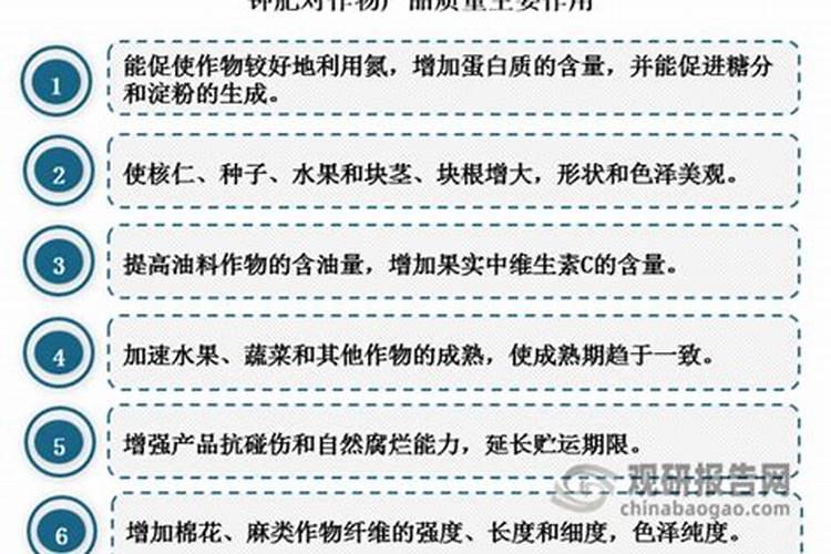 钾肥的作用及功能是什么