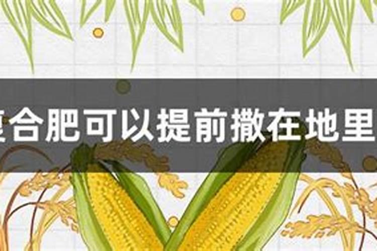 耕地前一天把复合肥撒地里能行吗