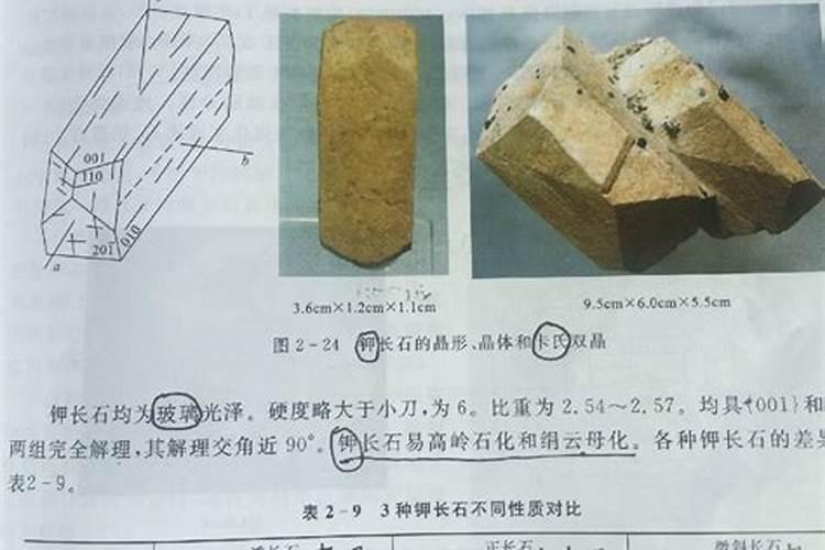 钾长石、绿豆岩、伊利石等