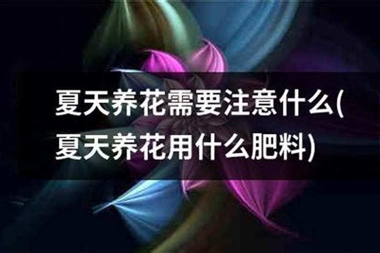 夏天花可以施肥吗