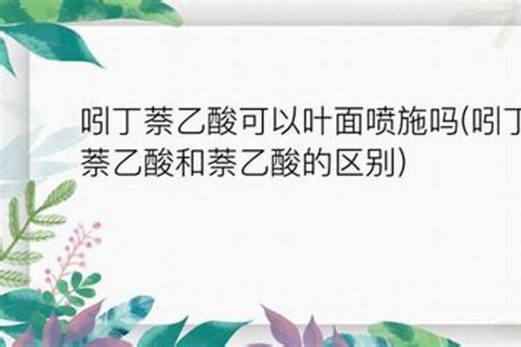 打个萘乙酸后各多长时间在打叶面肥