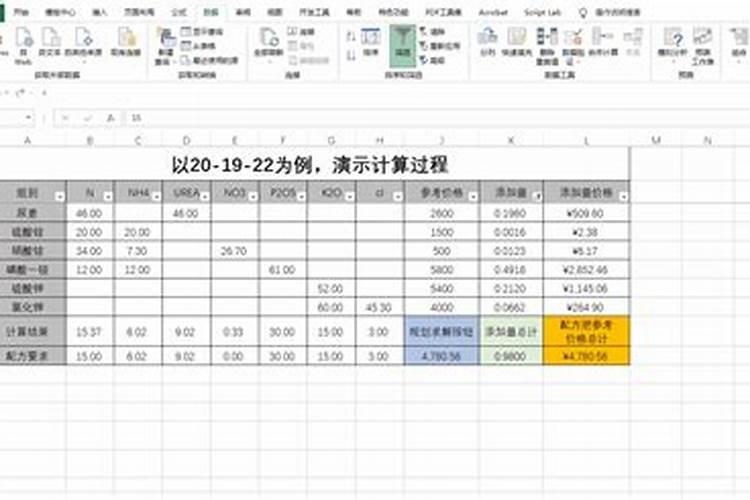 水溶肥配方表