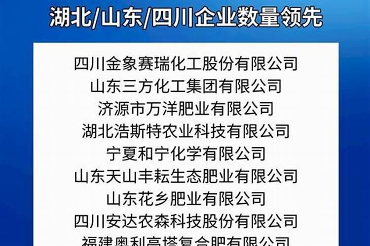 中国所有化肥厂名单