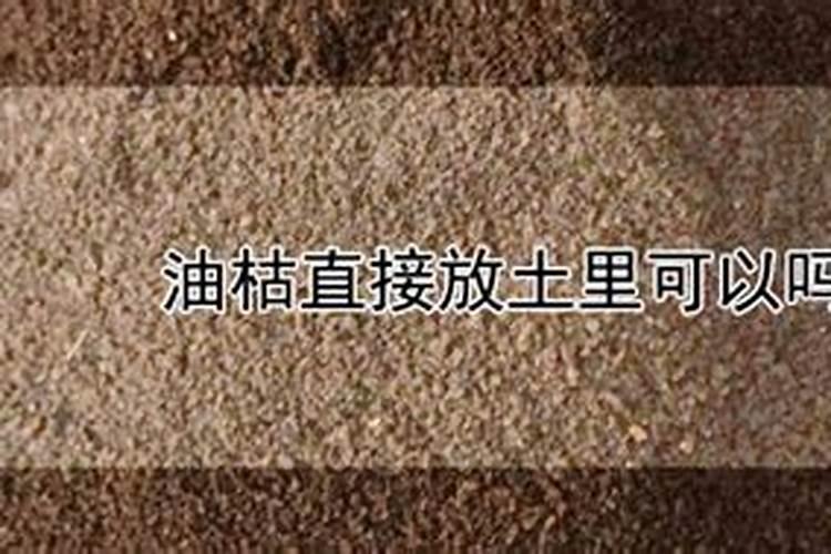油枯可以直接撒地里吗