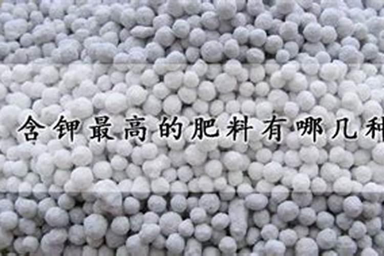 含钾最高的肥料有哪几种