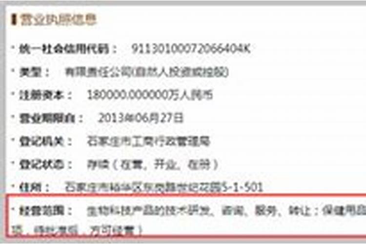 生物科技公司经营范围有哪些